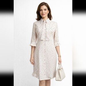 Missoni Polka Dot Tie Neck Dress Made in Italy EU 44 US 8